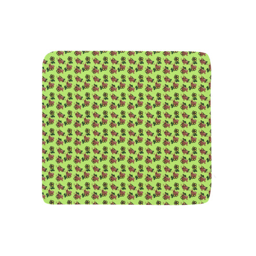 cute deer pattern green Rectangular Seat Cushion