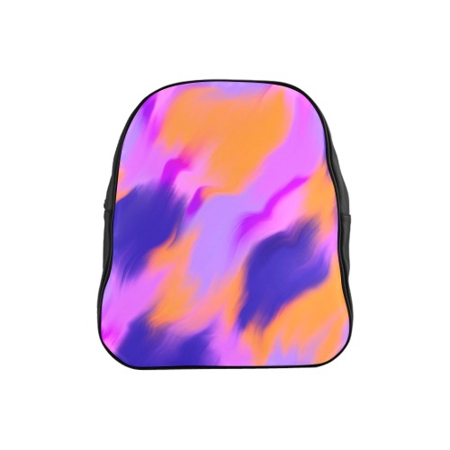 Orange and lilac brushes School Backpack (Model 1601)(Small)