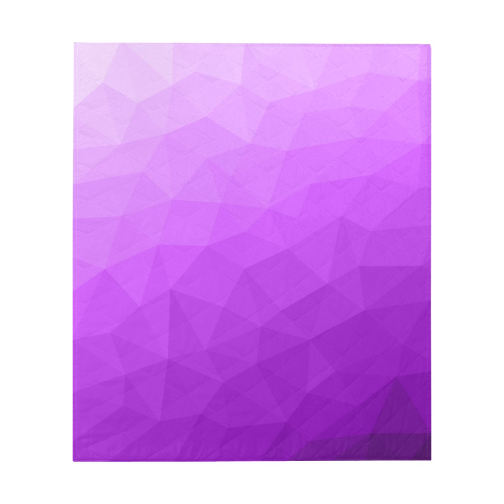 Purple gradient geometric mesh pattern Quilt 60"x70"