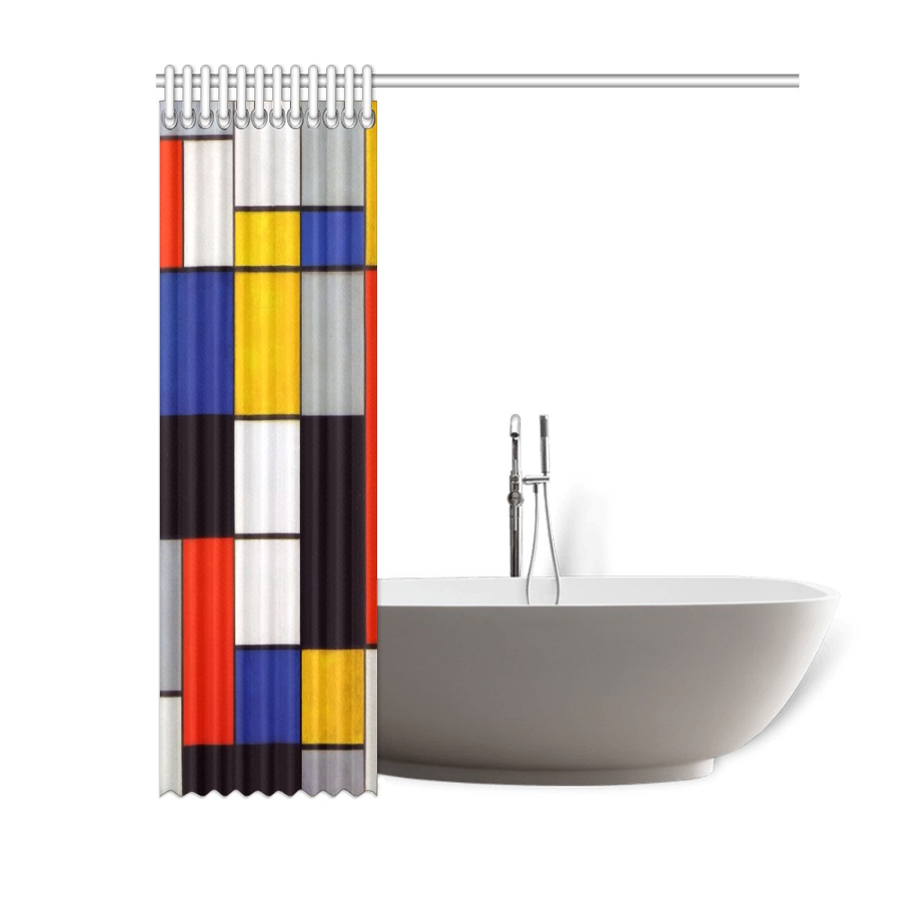 Composition A by Piet Mondrian Shower Curtain 60"x72"