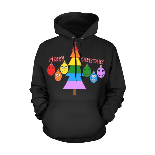 Merry Gay Christmas by Nico Bielow All Over Print Hoodie for Men (USA Size) (Model H13)