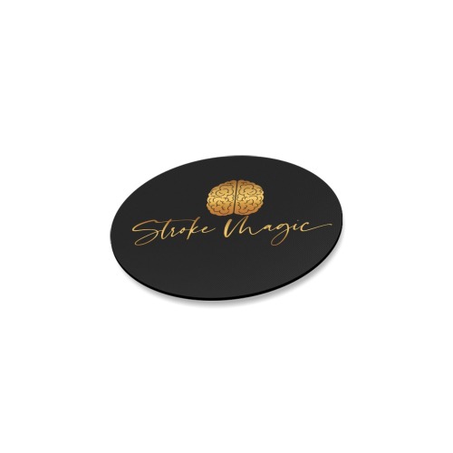 Stroke Magic Logo black Round Coaster