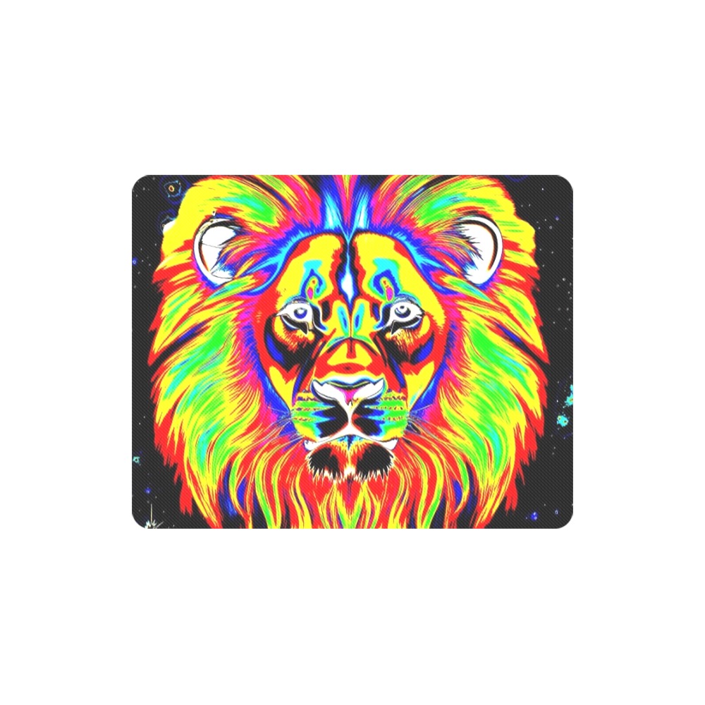 The Lion Dark Rainbow Rectangle Mousepad