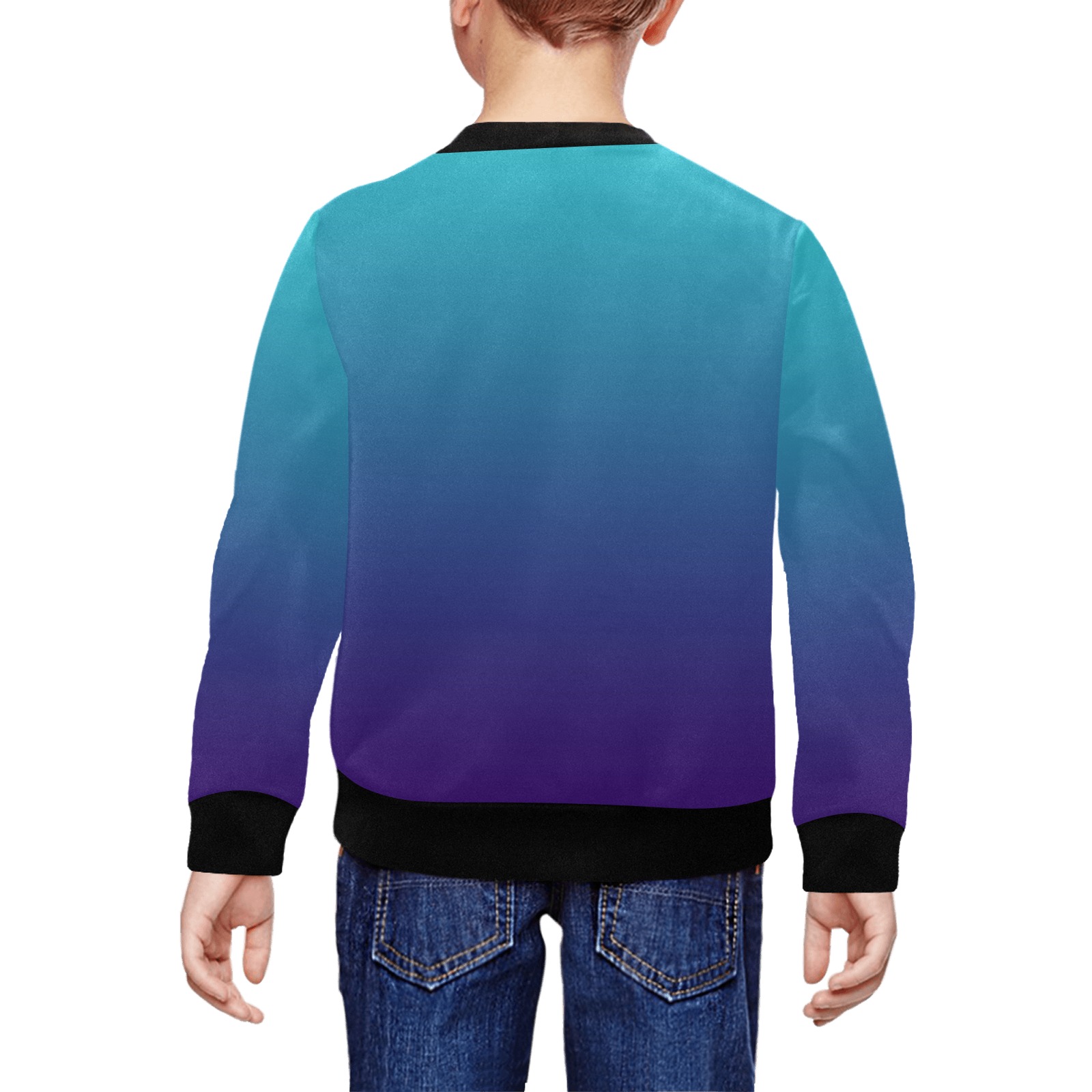 blu mau All Over Print Crewneck Sweatshirt for Kids (Model H29)