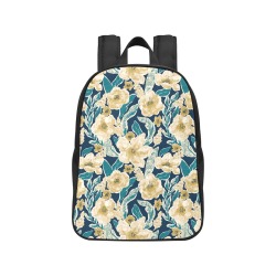 Painted Flowers Fabric School Backpack (Model 1682) (Medium)