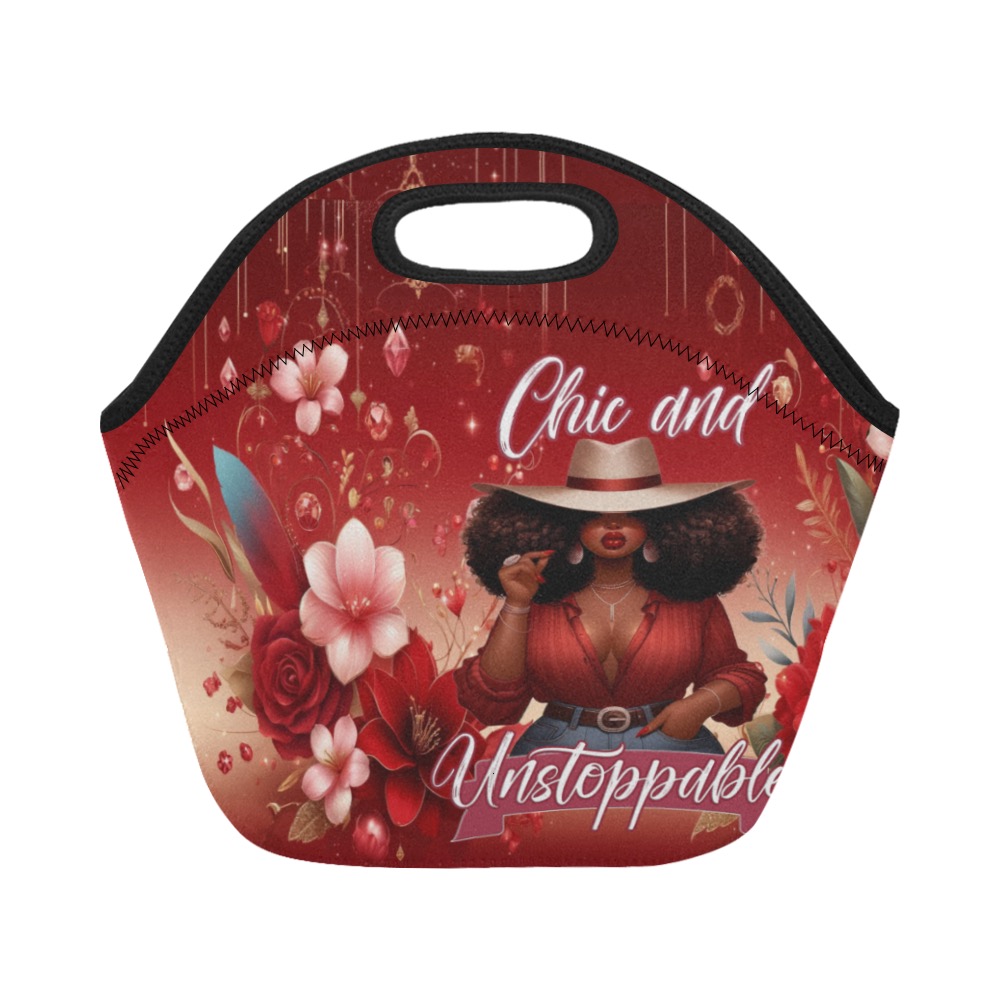 redfedorawomandesign Neoprene Lunch Bag/Small (Model 1669)