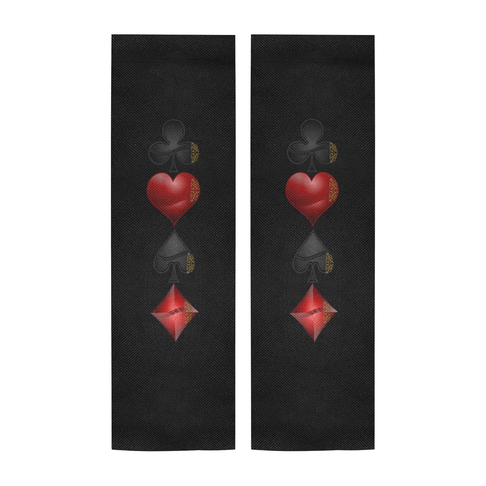 Las Vegas Playing Card Symbols / Black Door Curtain Tapestry