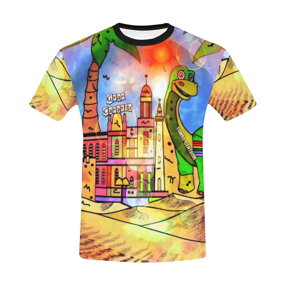 Spain Cran Canaria Pop Art by Nico Bielow All Over Print T-Shirt for Men (USA Size) (Model T40)