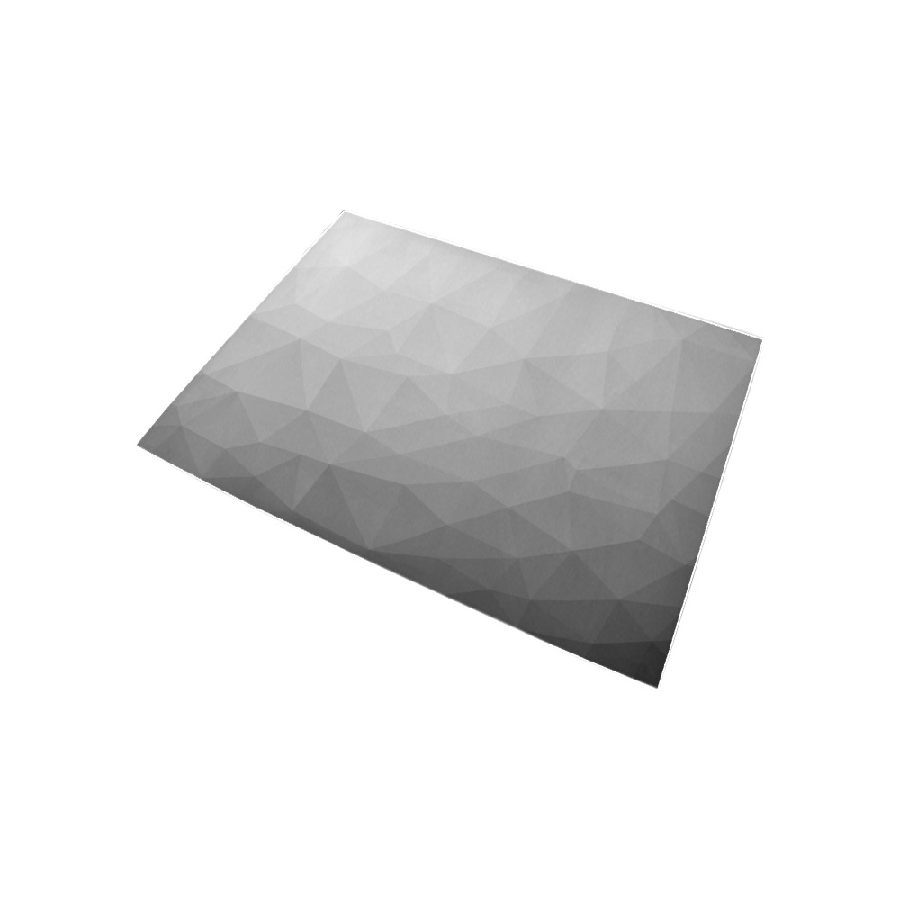 Grey Gradient Geometric Mesh Pattern Area Rug 5'3''x4'