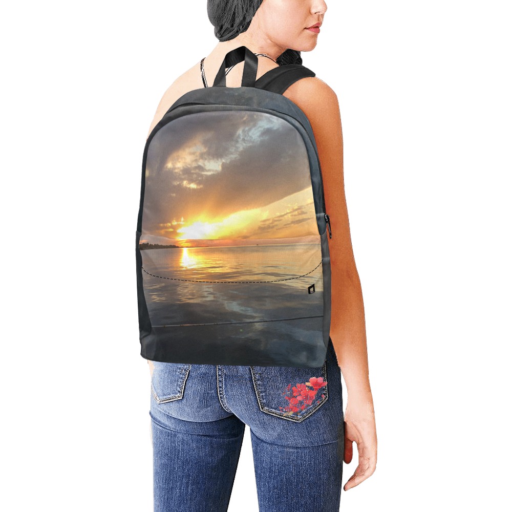 Pier Sunset Collection Unisex Classic Backpack (Model 1673)