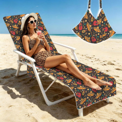 mexican Beach chair cover Beach Chair Towel Cover with Side Pockets