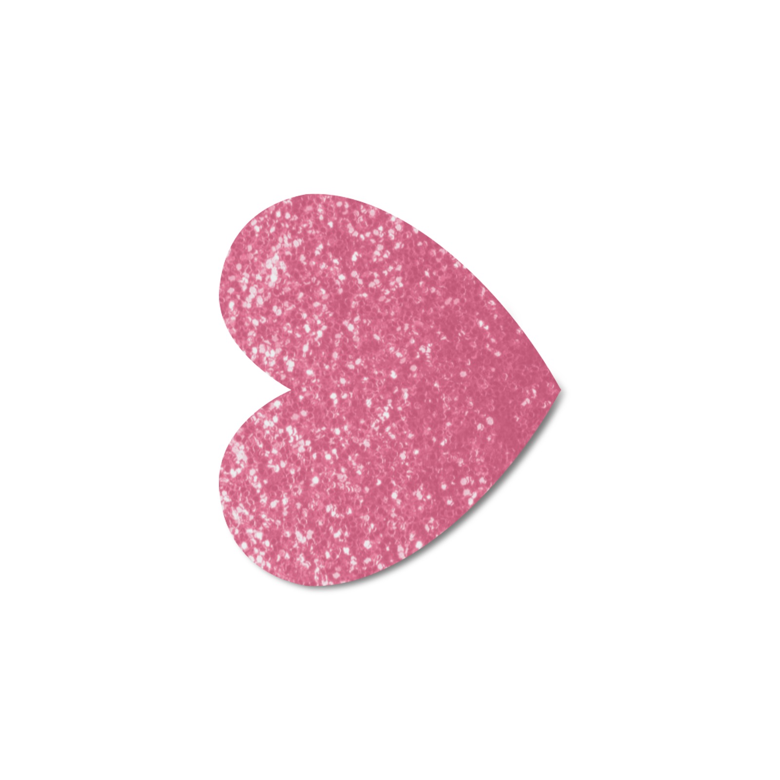 Magenta light pink red faux sparkles glitter Heart-Shaped Fridge Magnet