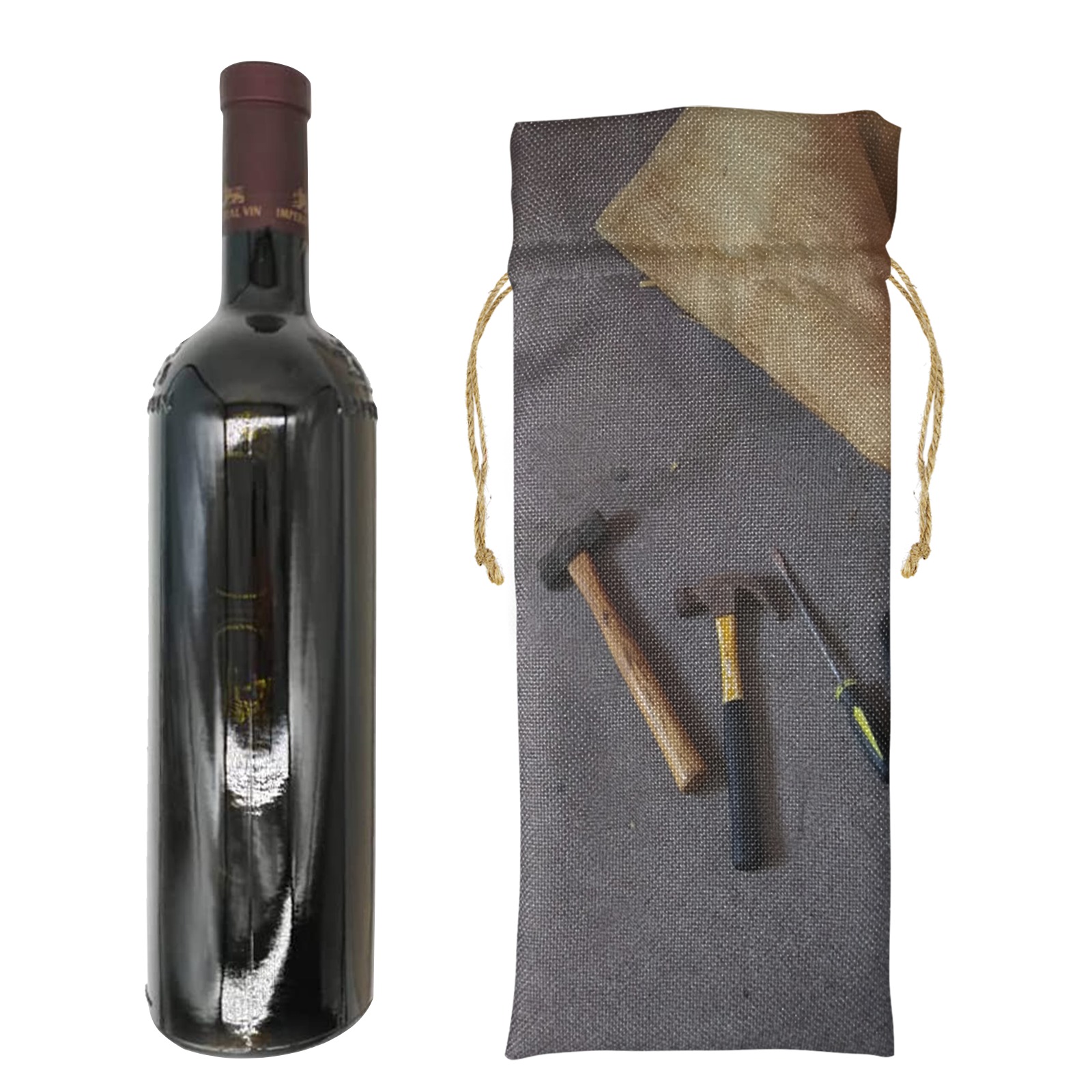 My DIY project in WV Linen Wine Bottle Bag