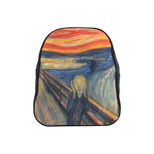 Edvard Munch-The scream School Backpack (Model 1601)(Small)