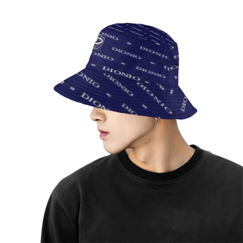 Dionio Clothing - Blue Shield Logo Bucket Hat All Over Print Bucket Hat for Men