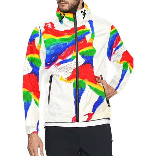 rainbow silhouette Unisex All Over Print Windbreaker (Model H23)