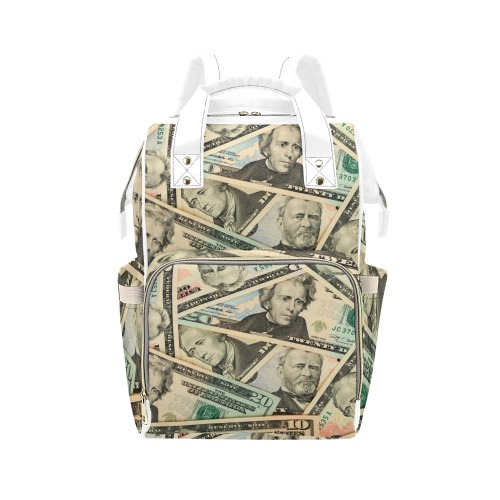US PAPER CURRENCY Multi-Function Diaper Backpack/Diaper Bag (Model 1688)