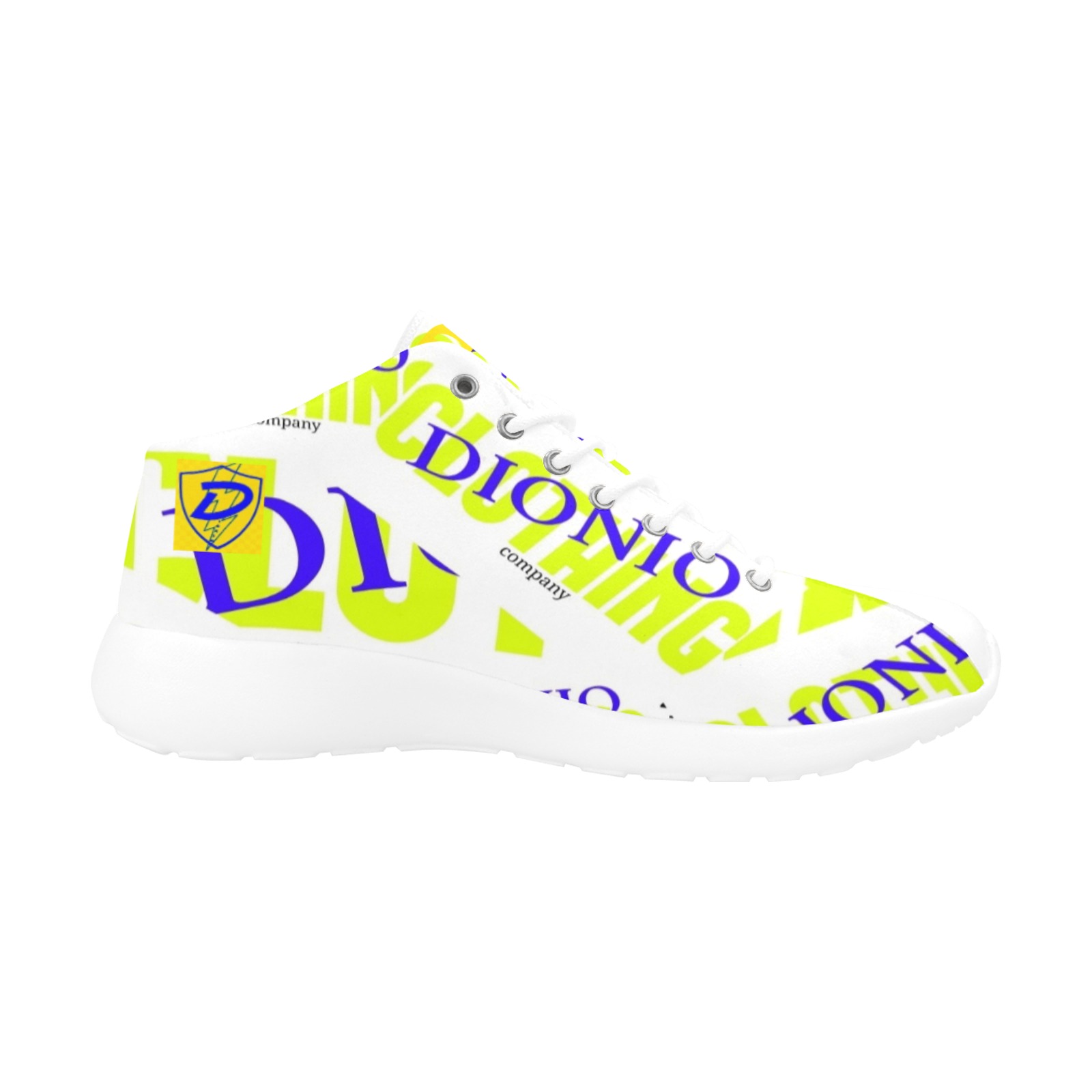 DIONIO - Company Sneakers (White,Blue, & Yelow) Men's Basketball Training Shoes (Model 47502)