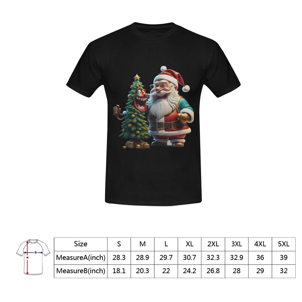 Santa Claus Men's T-Shirt in USA Size (Front Printing Only)