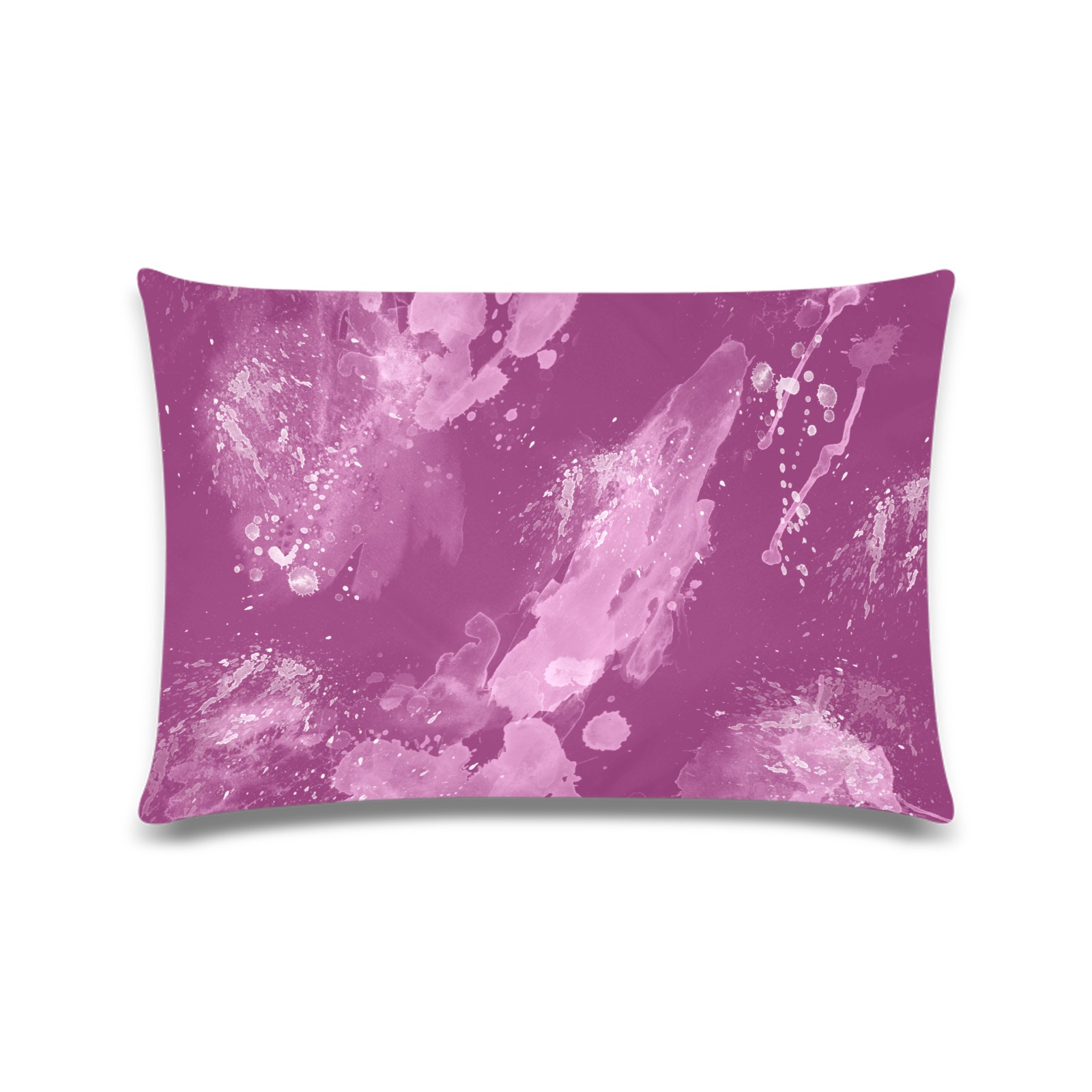 Berry Watercolor Abstract Custom Rectangle Pillow Case 16"x24" (one side)