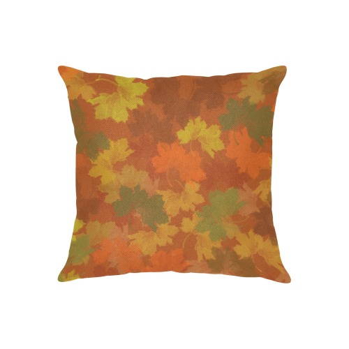 Fall Leaves / Autumn Leaves Linen Zippered Pillowcase 18"x18"(Two Sides)