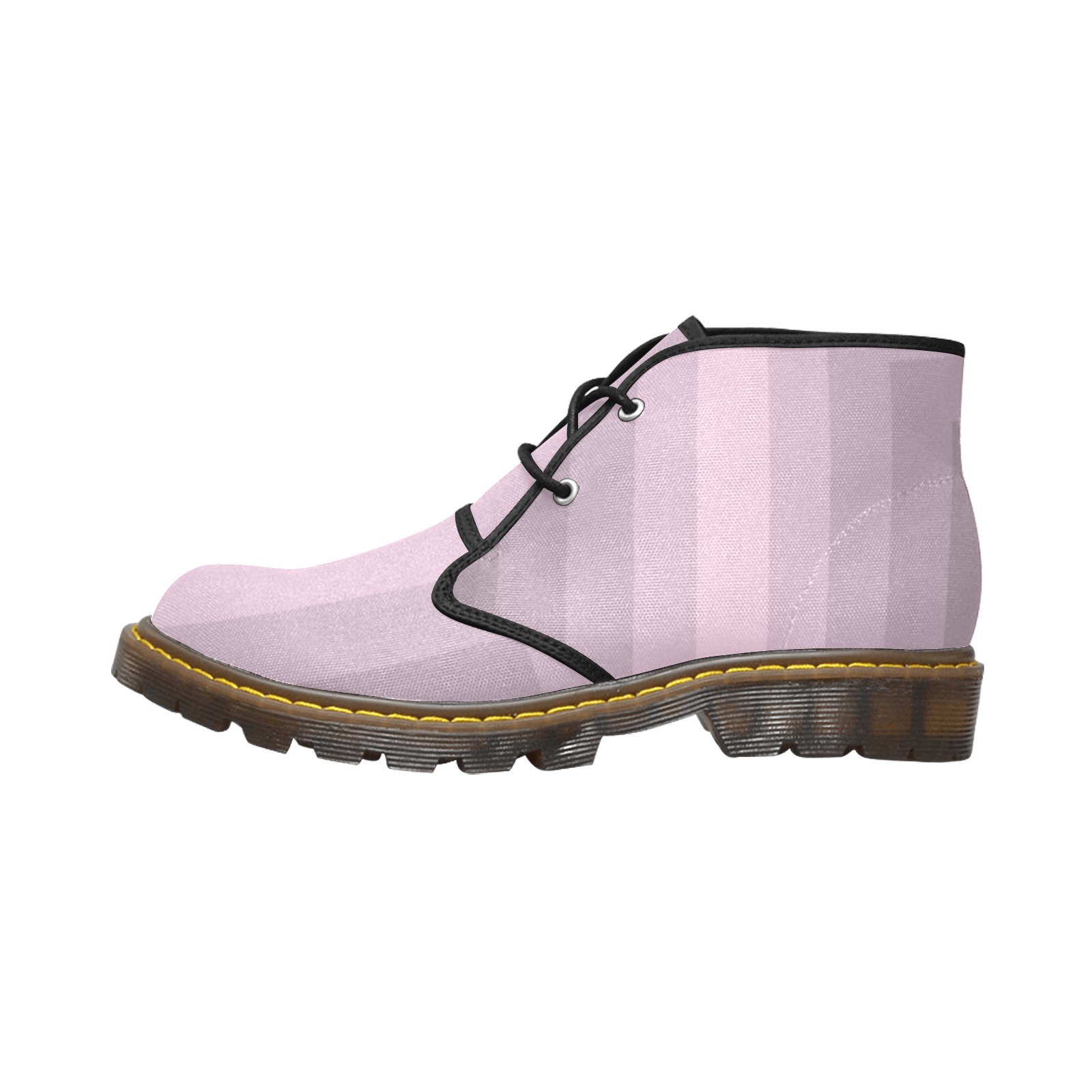Women Chukka Boot - Pink Women's Canvas Chukka Boots (Model 2402-1)
