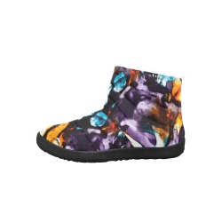 Colorful dark brushes abstract Women's Cotton-Padded Shoes (Model 19291)