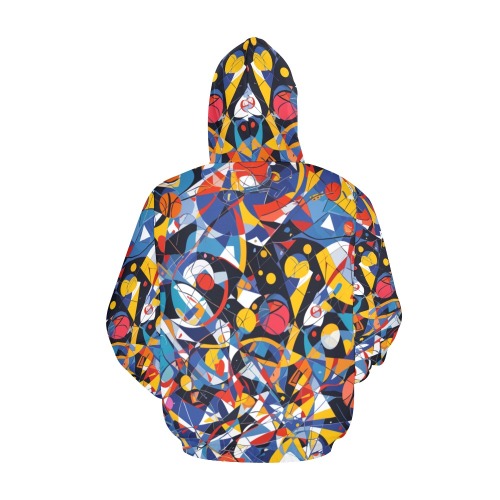 Fantasy basketball sport geometric abstract art. All Over Print Hoodie for Men (USA Size) (Model H13)