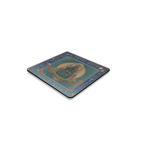 First Remastered Version of Mother of The World in Warmer Colors by Nicholas Roerich Square Coaster