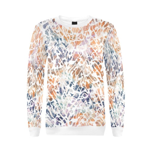 Animal print effect stains_09 All Over Print Crewneck Sweatshirt for Women (Model H18)