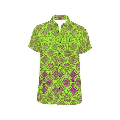 AFRICAN PRINT PATTERN 2 Men's All Over Print Short Sleeve Shirt (Model T53)