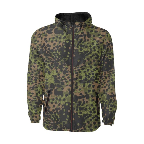 German WWII Platanentarn Spring Camouflage All Over Print Quilted Windbreaker for Men (Model H35)