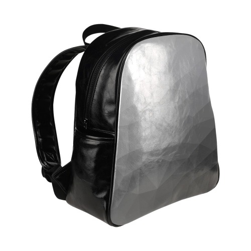 Grey Gradient Geometric Mesh Pattern Multi-Pockets Backpack (Model 1636)