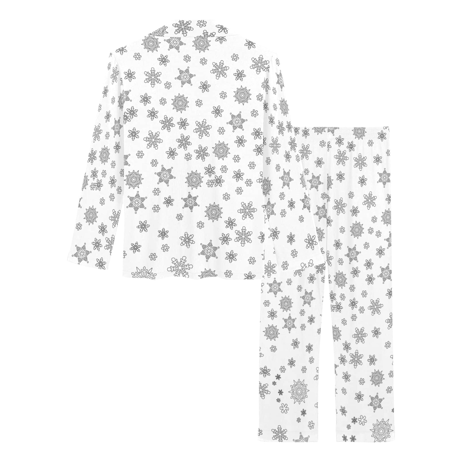 Snowflakes for Christmas Women's Long Pajama Set