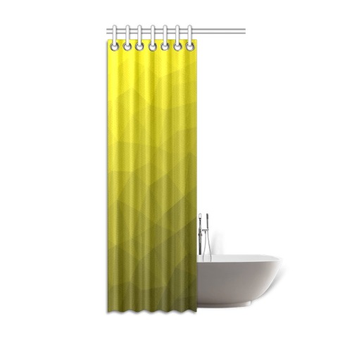 Yellow gradient geometric mesh pattern Shower Curtain 36"x72"