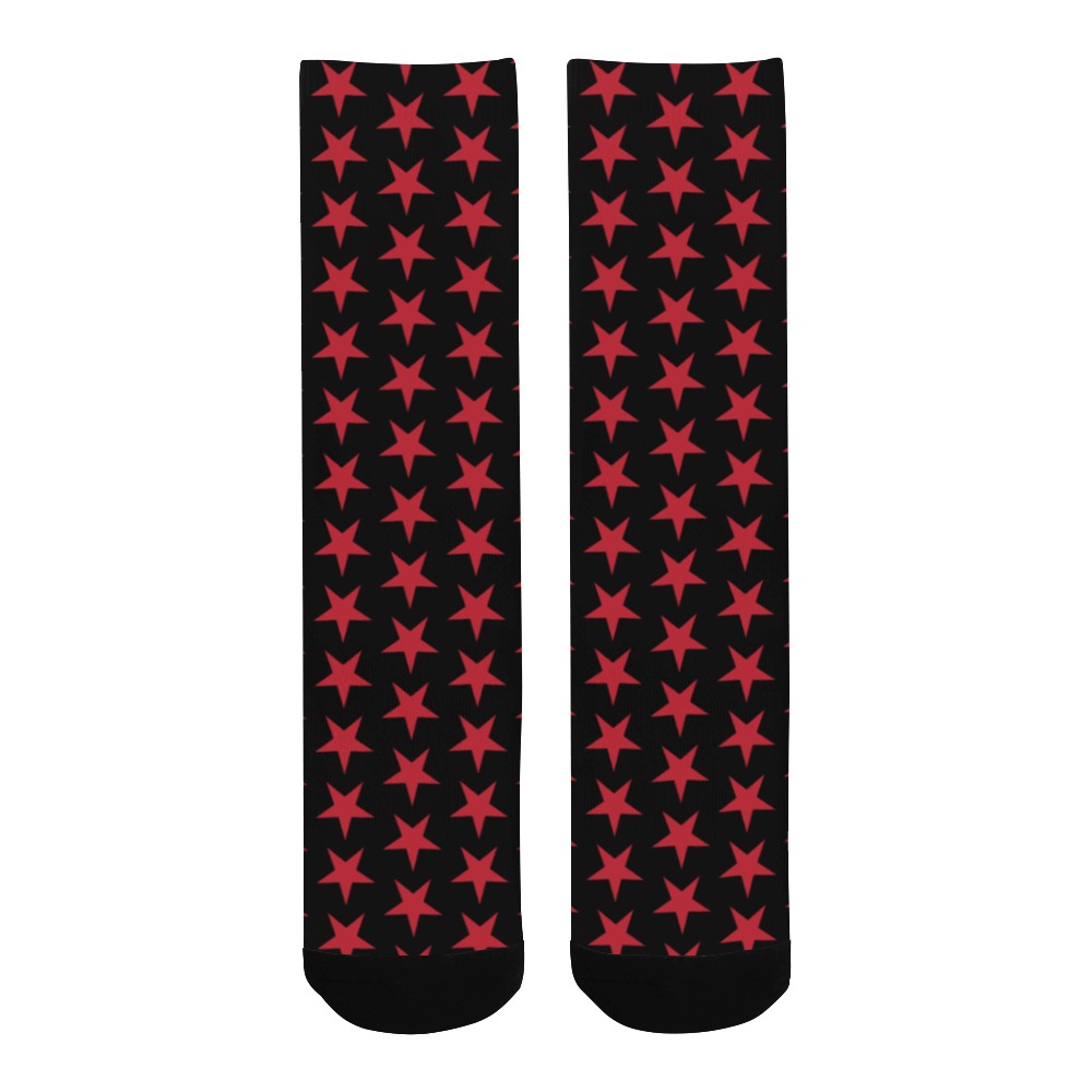 Star Red bk Men's Custom Socks