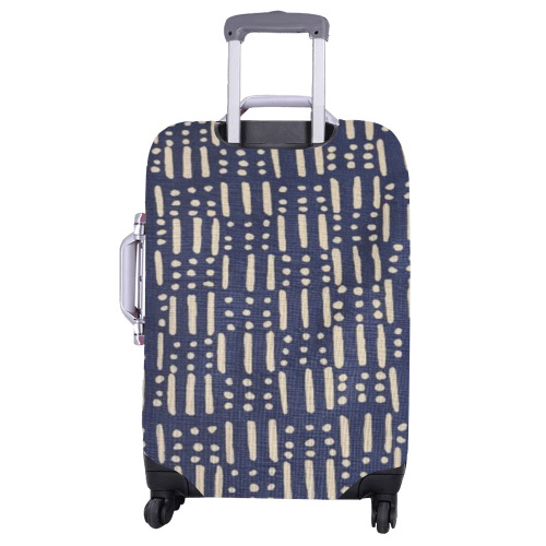 Blue mudcloth Luggage Cover/Large 26"-28"