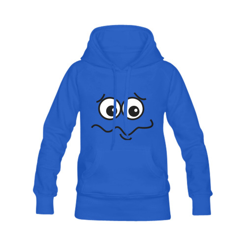 Funny Confused Comic Cartoon Face Men's Classic Hoodie (Remake) (Model H10)