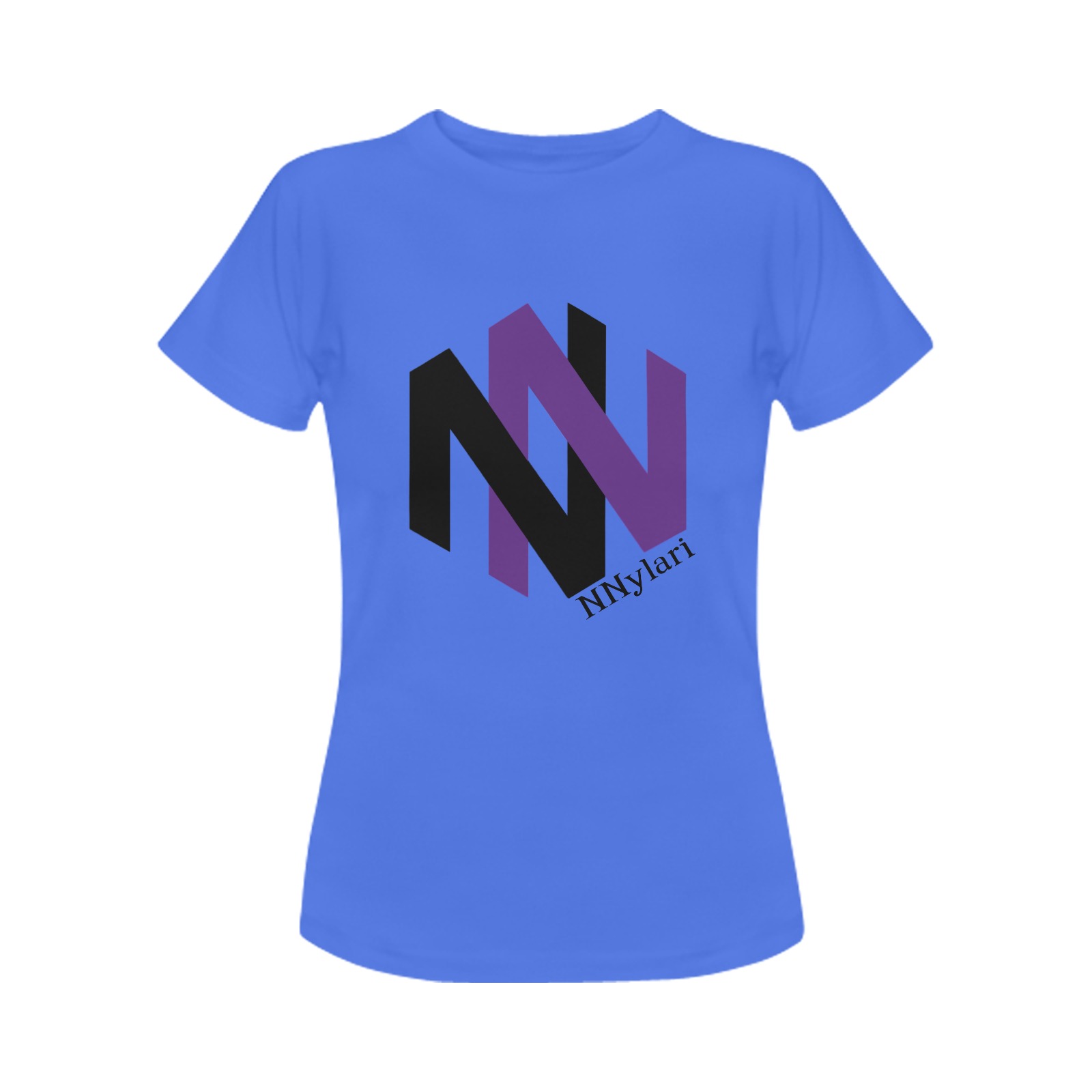 Sig (Blk text) T-Shirt Bright Blue Women Women's T-Shirt in USA Size (Front Printing Only)