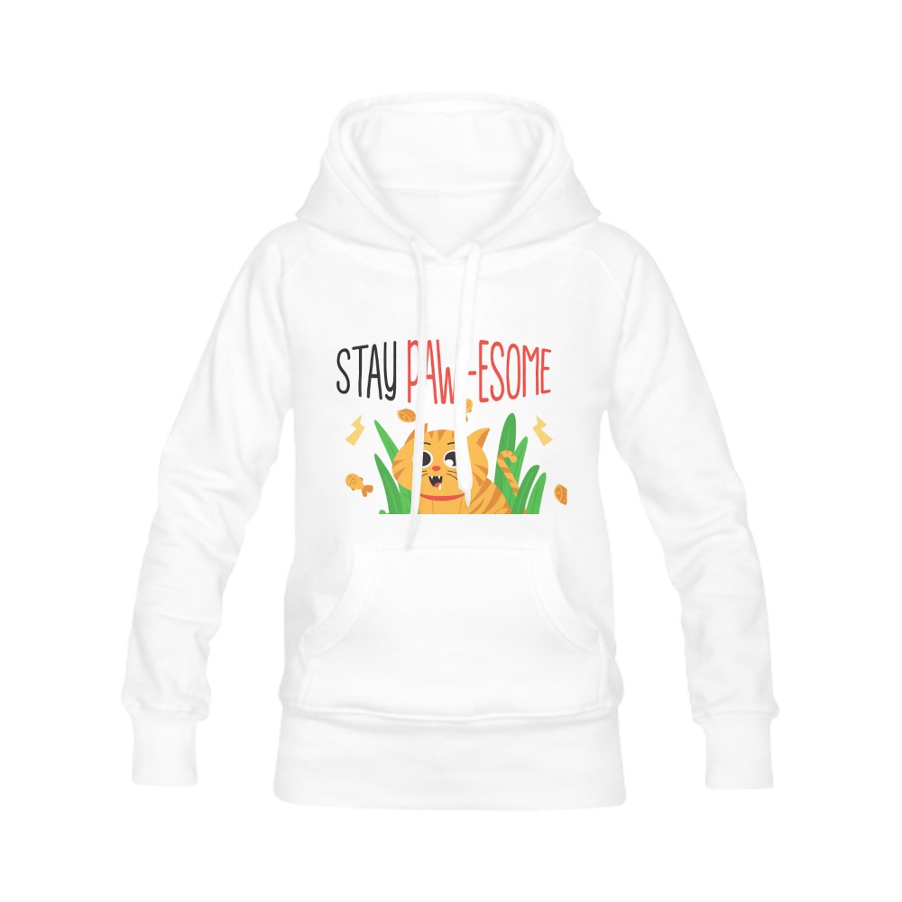 Stay pawsome Women's Classic Hoodies (Model H07)