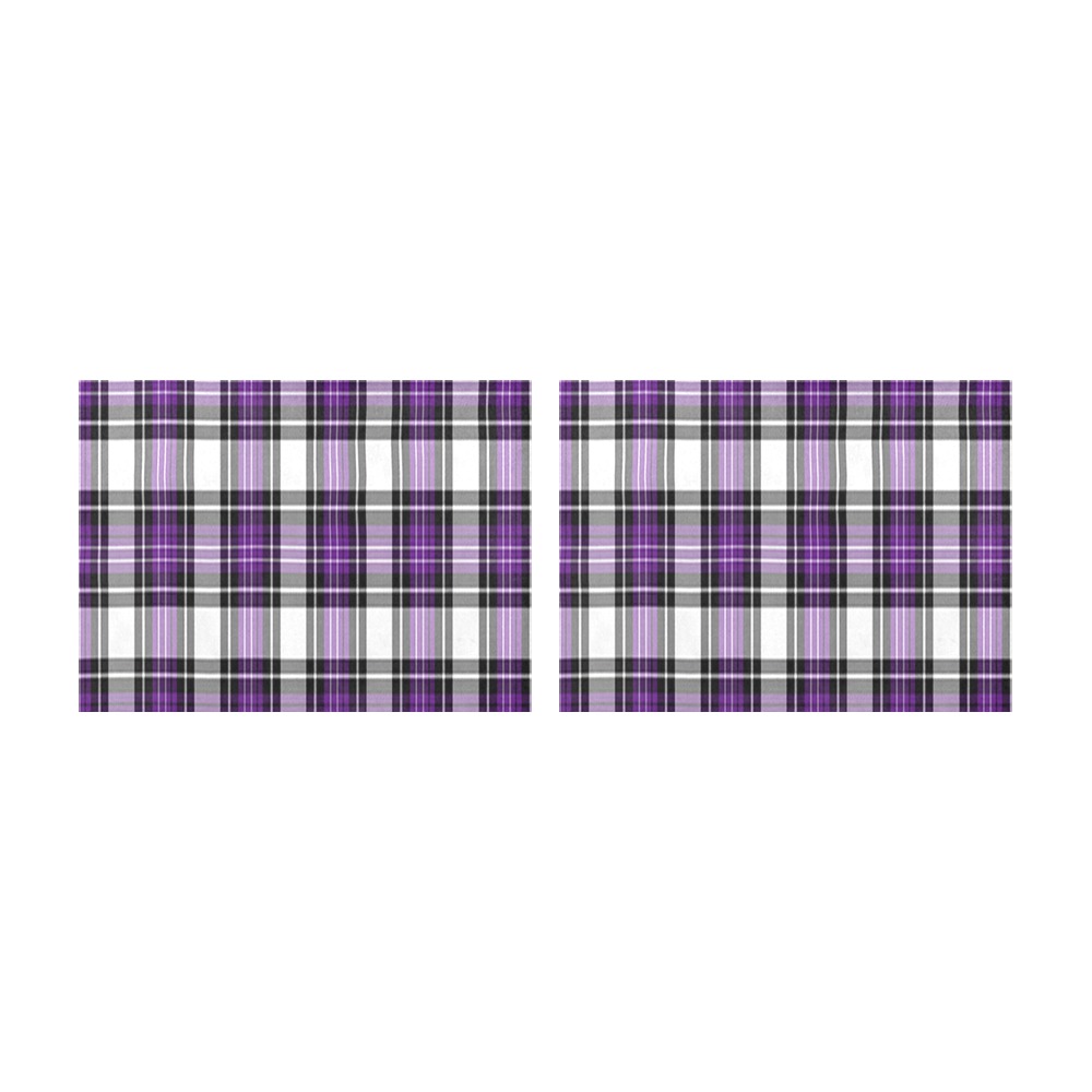 Purple Black Plaid Placemat 14’’ x 19’’ (Set of 2)