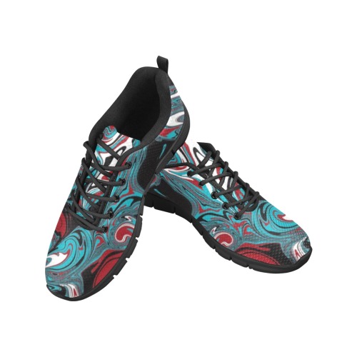 Dark Wave of Colors Women's Breathable Running Shoes (Model 055)