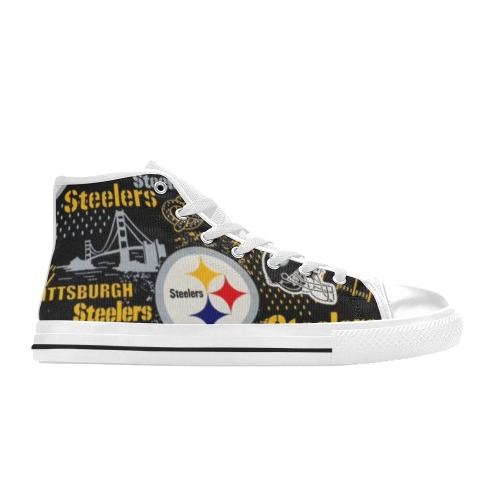 Steelers Men’s Classic High Top Canvas Shoes (Model 017)
