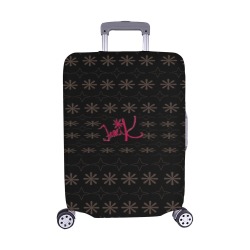 Traci K Pattered Black Luggage Luggage Cover/Medium 22"-25"