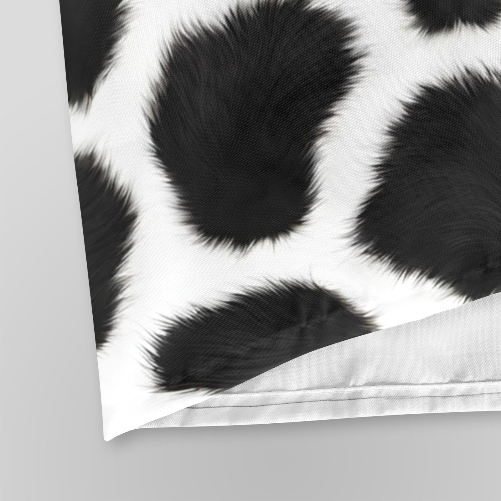 Furry Cow Print Shower Curtain Shower Curtain 72" x 72"