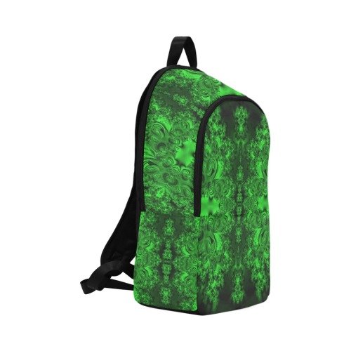 Frost on the Evergreens Fractal Fabric Backpack for Adult (Model 1659)