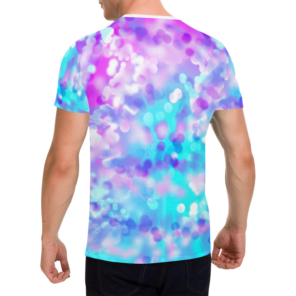 Purple And Blue Bokeh 7518 All Over Print T-Shirt for Men (USA Size) (Model T40)