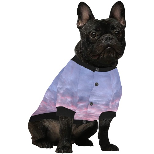 Morning Purple Sunrise Collection Pet Dog Round Neck Shirt