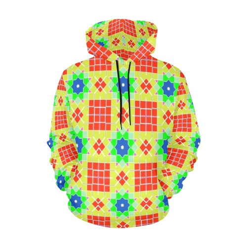 Fractoberry Bright Colors 009MH All Over Print Hoodie for Men (USA Size) (Model H13)
