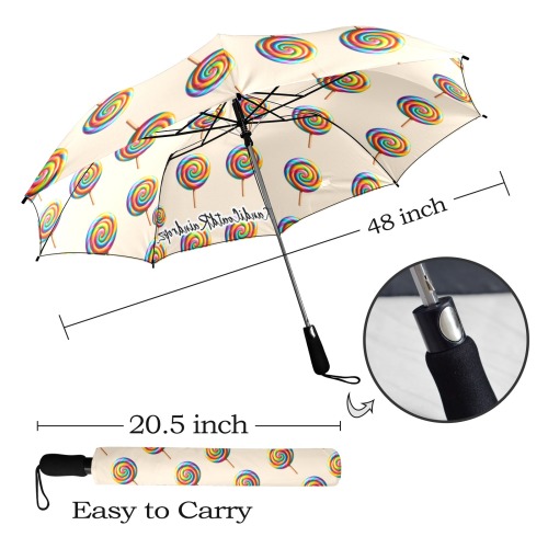 KandiCoat'dLolliDrops Semi-Automatic Foldable Umbrella (Model U12)